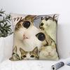 Cute Meowl Cat Collage Pillow Cover Fashion Pillow Case For Sofa Bedroom Home Decor Graphic Pillowcases Birthday Gift