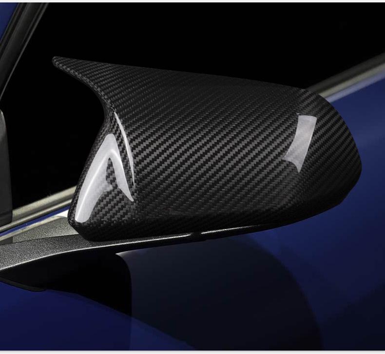 Ford Mustang Carbon Fiber Horn Rearview Mirror Cover Cap – Real Carbon Fiber Exterior Accessory