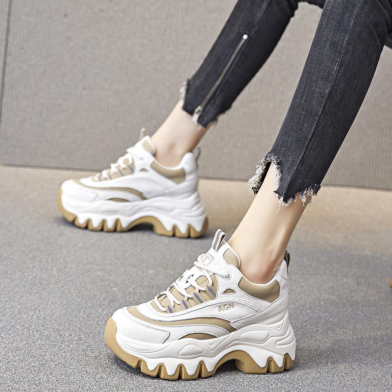 Dad Shoes, Women's Casual Shoes, Versatile Thick-soled Sports Single Shoes, High Heels
