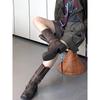 Cowhide Version Retro Martin Boots Women's New Thick Heel Belt Buckle Short Boots Thin Locomotive Boots Versatile Single Boots