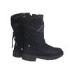 2025 Plus Size Women's Martin Boots: Chunky Heel Mid-Calf Winter Fashion, European & American Style