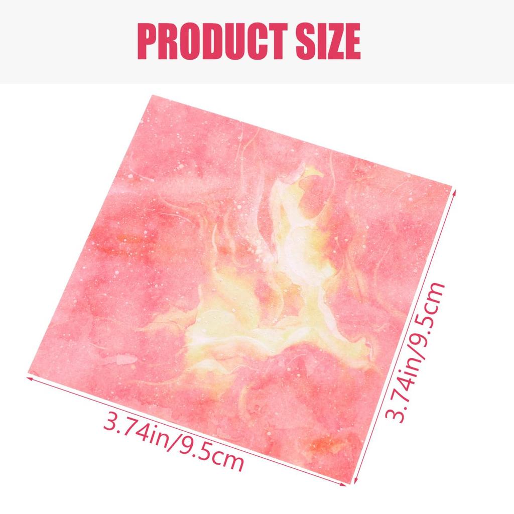 Ciieeo Origami Paper Set of 400 Watercolor Design Craft Paper Starry Sky Origami Handicraft Japanese Small Sheets, 9.5cm, Double-Sided, Pattern,