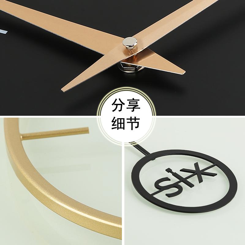 Living room wall clock light luxury 2025 new high-end wall clock modern simple fashion creative no-punch clock