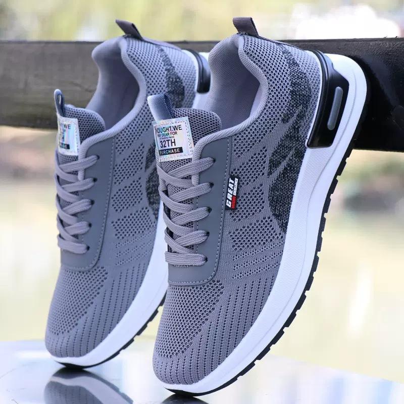 Summer All-match Men's Running Sneakers Breathable Non-slip Damping Casual Sports Shoes Outdoor Soft Vulcanized Shoes Zapatillas