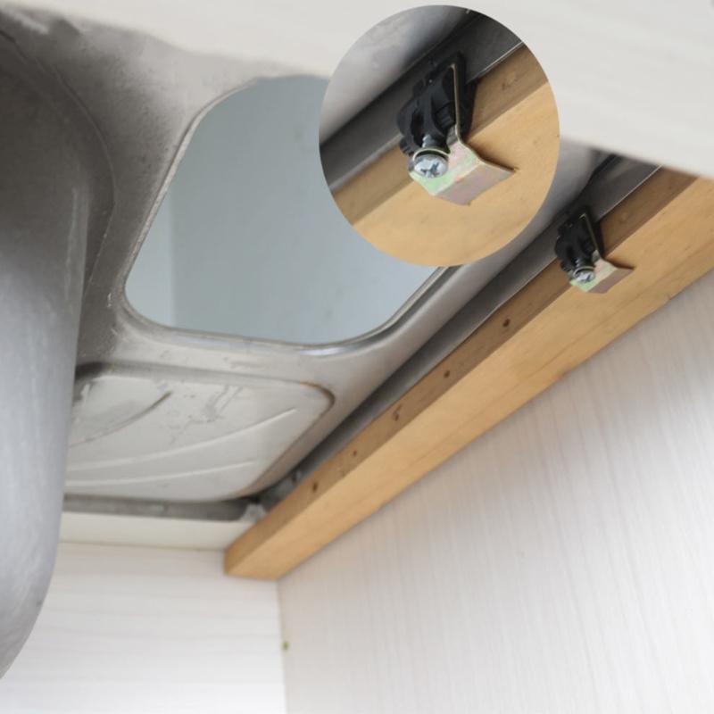 Set mit 10 Spülbecken-Montagebeschlägen Praktische Spülbecken-Montagelösung Spülbecken-Montageset für Küchen- und Badezimmerinstallation