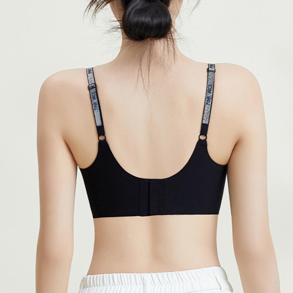 Women's Liquid Foundation Lift Underwear, Seamless Small Chest, Gathered Letters, Shoulder Belt Bra