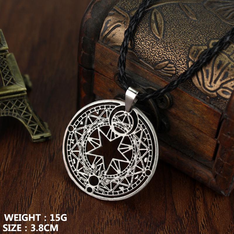 

Cardcaptor Sakura Magic Circle Pendant Necklace with Leather Cord
