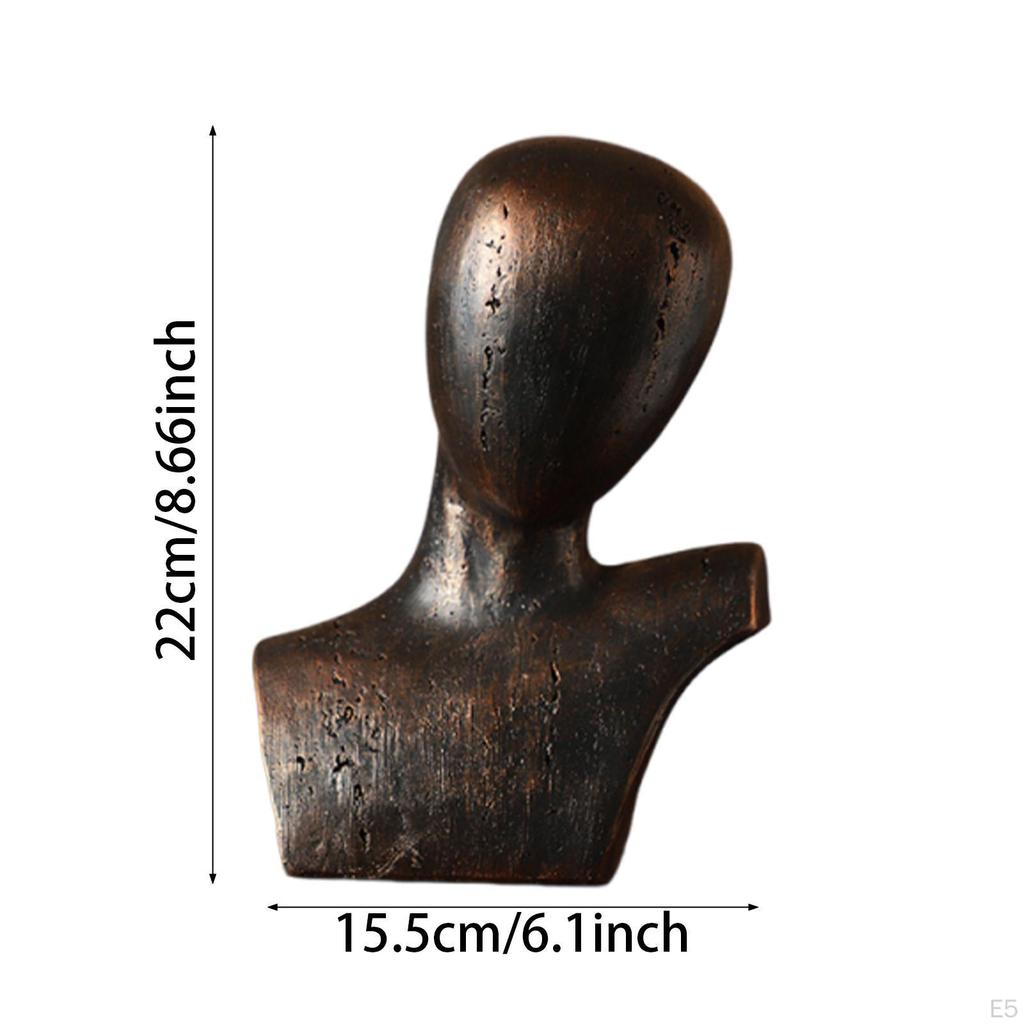Soyut İnsan Figürü, Kafa, Reçine Heykel, Masa Dekorasyonu, Oturma Odası, Çalışma Masası, Büst, Heykel,
