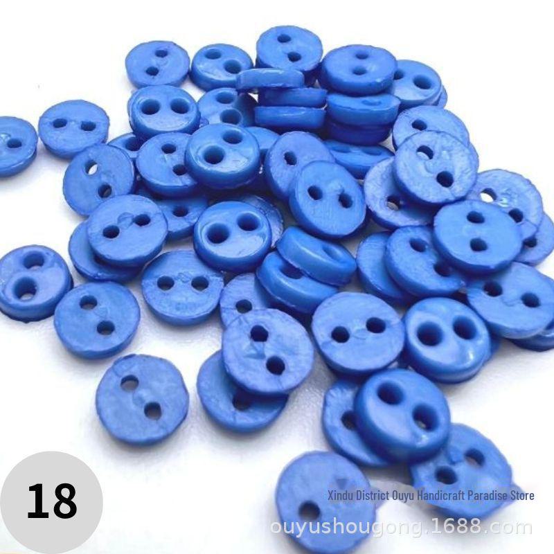4mm Dual-Eye Plastic Buckle with Edge Button for DIY Felt Doll Accessory