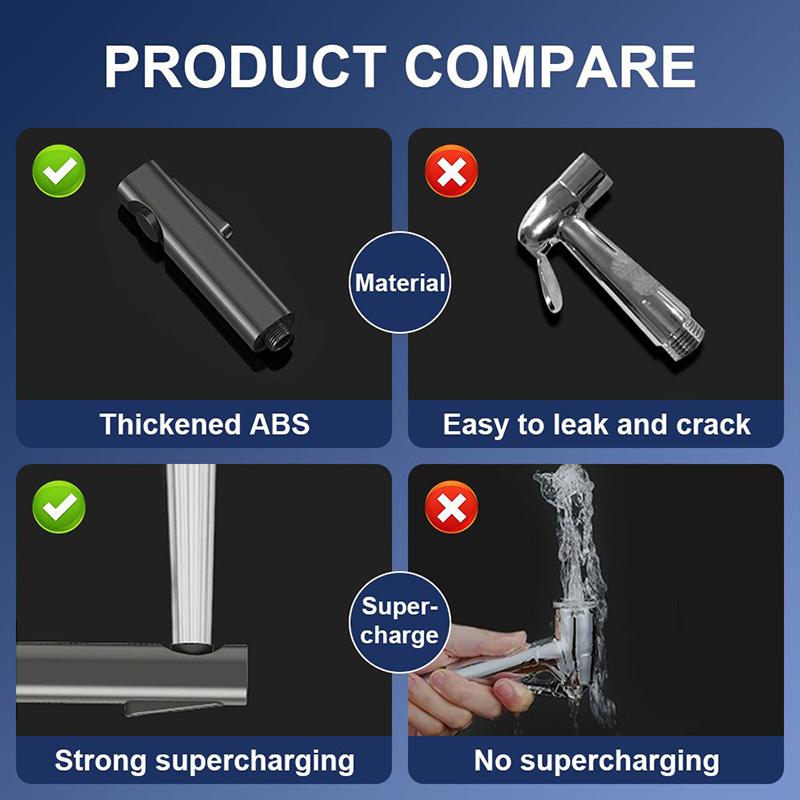 High Pressure Bidet Spray Toilet Set Bidet Set Toilet Flushing Spray Faucet Nozzle Flusher