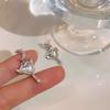 Symphony Love Angel Wings Earrings Star Moon Asymmetry Water Temperament Niche Design High-End Earrings