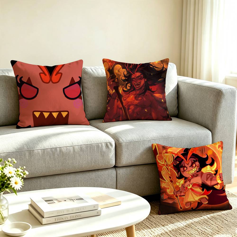 B-Burning Spice Cookie Cookie Run Pillow Case Square Double-Sided Sofa Cushion Cover Bedroom Bedside Pillow