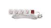 Extension Cord with Switch 4-sockets Z/U 5M /H05Vv-F 3G1/ White P1415