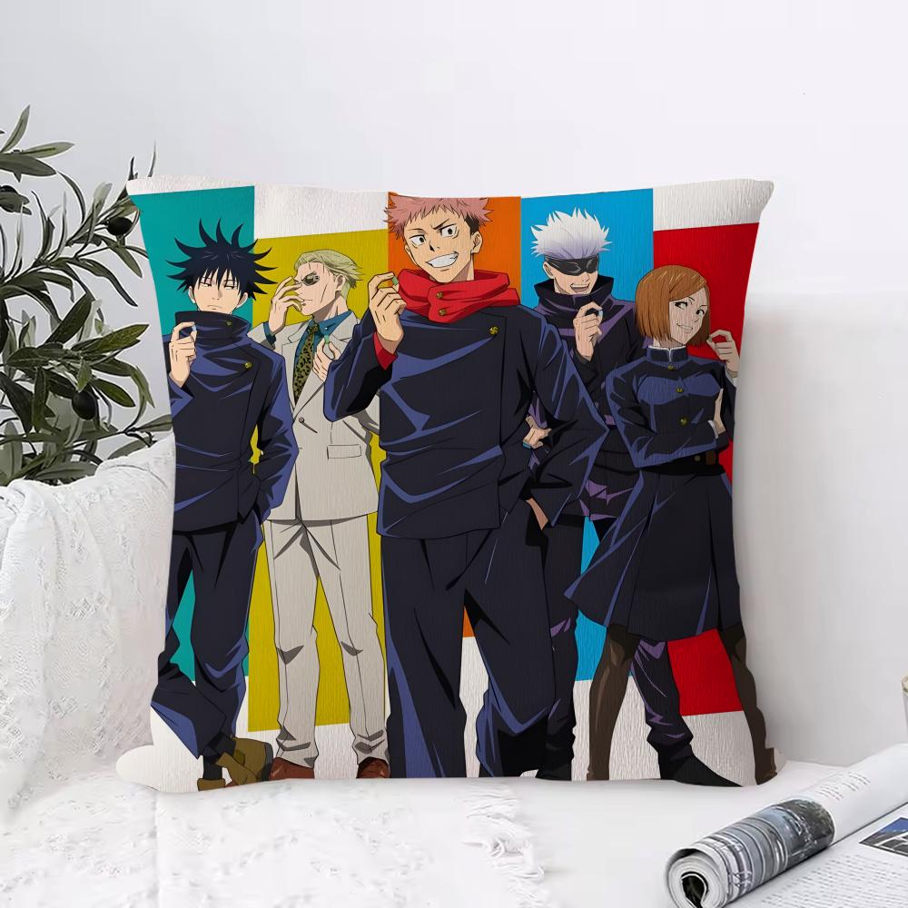 

Cartoon J-Jujutsu K-Kaisen Pillow Case Ultra Soft Skin Friendly Fabric Cloud Like Comfort & Concealed Zipper 12x12Inch