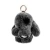 13CM Mini Frost Rabbit Women Cute Plush Fur Pompom Bunny Key Chains On Bags Car Trinket Wedding Party Toys Gift Bag Charm