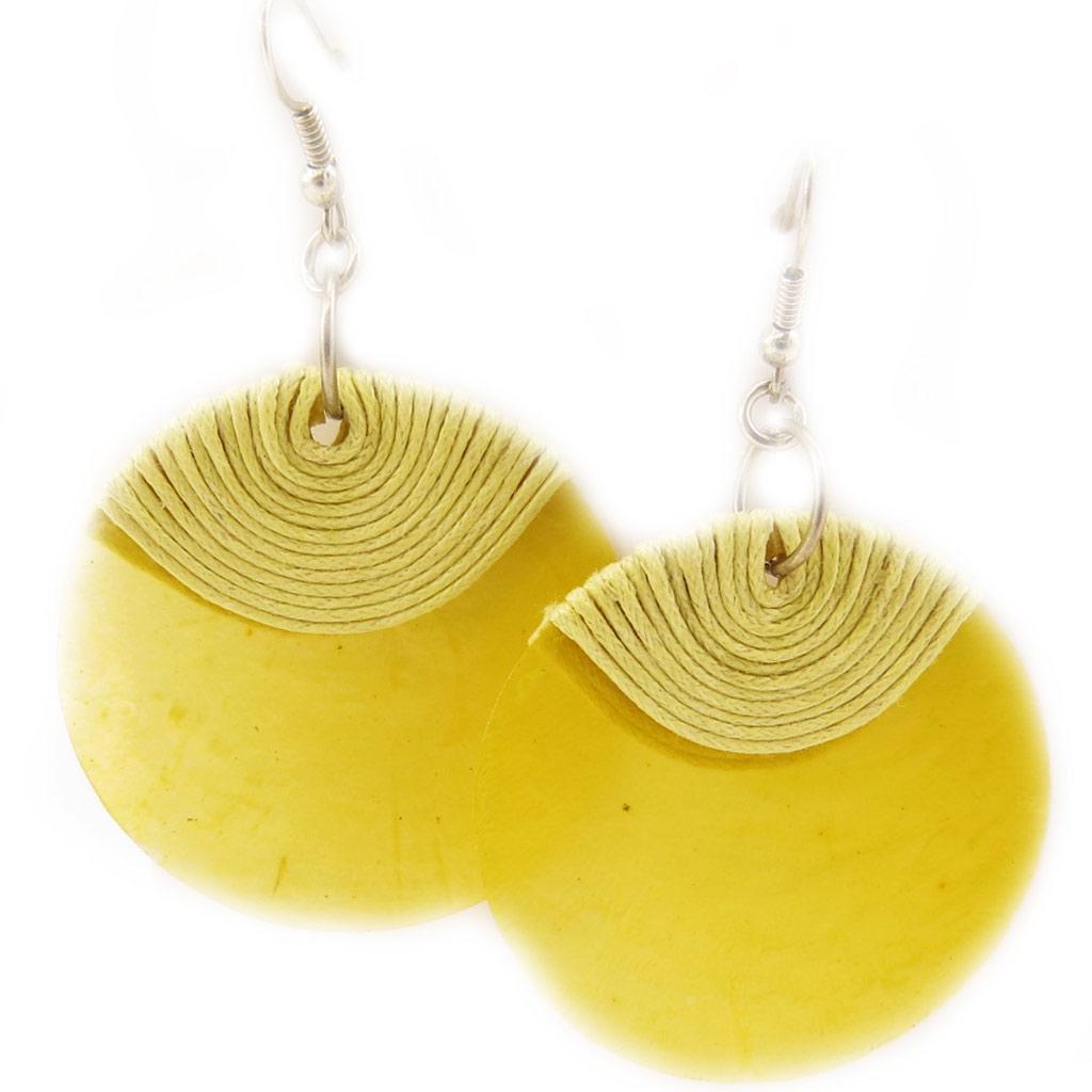 Les Trésors De Lily [L5190] - Yellow 'Kilimanjaro' Designer Earrings