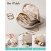 Portable Jewelry Bag Large Capacity Multiple Pockets Jewelry Organizer Bags Classified Jewelry Protective Case Coin Purse