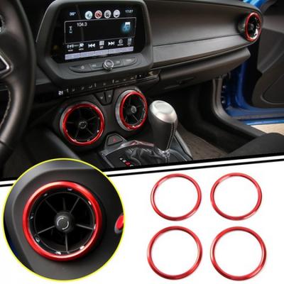Rode Binnenluchtconditioner Vent Outlet Ring Cover Trim Voor Chevrolet Camaro 17+