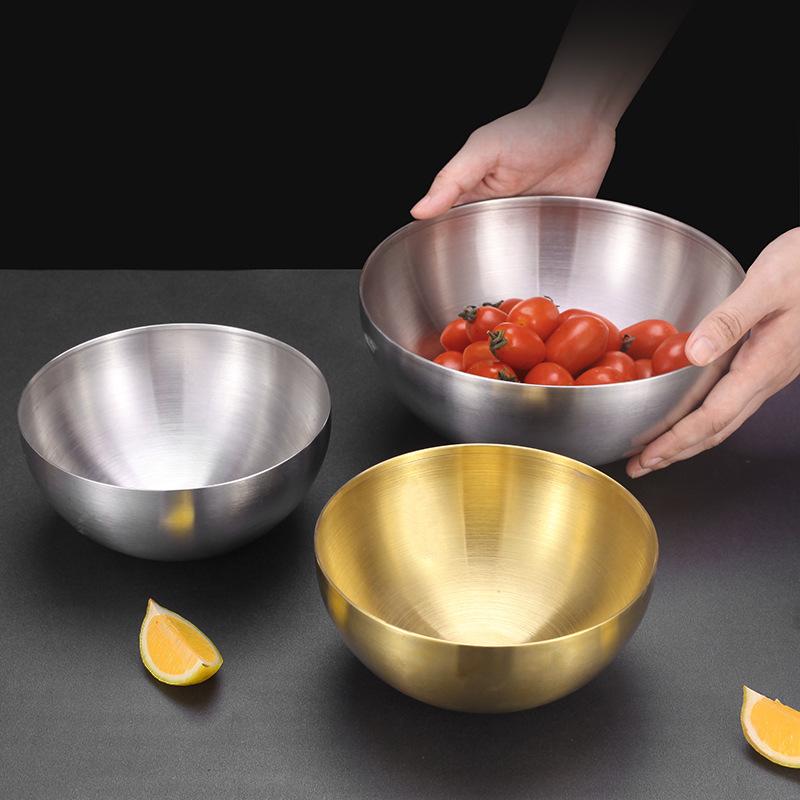 Bol de salată din oțel inoxidabil coreean creativ, capacitate mare, tăiței instant, boluri cu fructe Ramen, tacâmuri de uz casnic, recipient alimentar