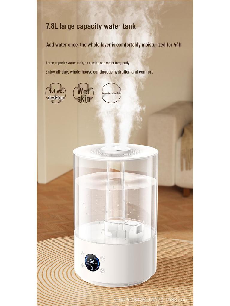 Double Spray 7.8L Large Capacity Humidifier & Aroma Diffuser for Home