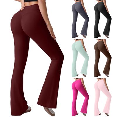 Women's Hip Lifting Yoga Flared Pants Fitness Sports Wide Leg Micro-pants High Waist Quick-drying Yoga Pants