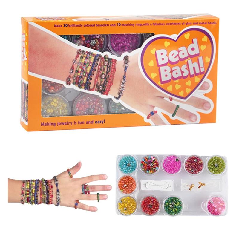 Girls DIY Bracelet Making Kit Jewellery Making Kit Arts for Kids Friendship Craft Kit for 5-12 Years Old Kid Girls Toys Gift