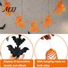 Home Showcase Atmosphere Props 10 FT Halloween Garland, Spooky Spider Bat Pumpkin Hanging Bunting No Assembly Required Holiday Decor Banner Decoration