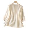 Vintage Embroidered Lace Collar Loose Fit Summer Blouse