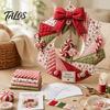 Rustikales Weihnachtsornament-Herstellungs-Stoffkranz DIY-Set, Patchwork Anfängerfreundliches Handgemachtes Feiertagshandwerk Winterbastelaktivität Dekoration Set für