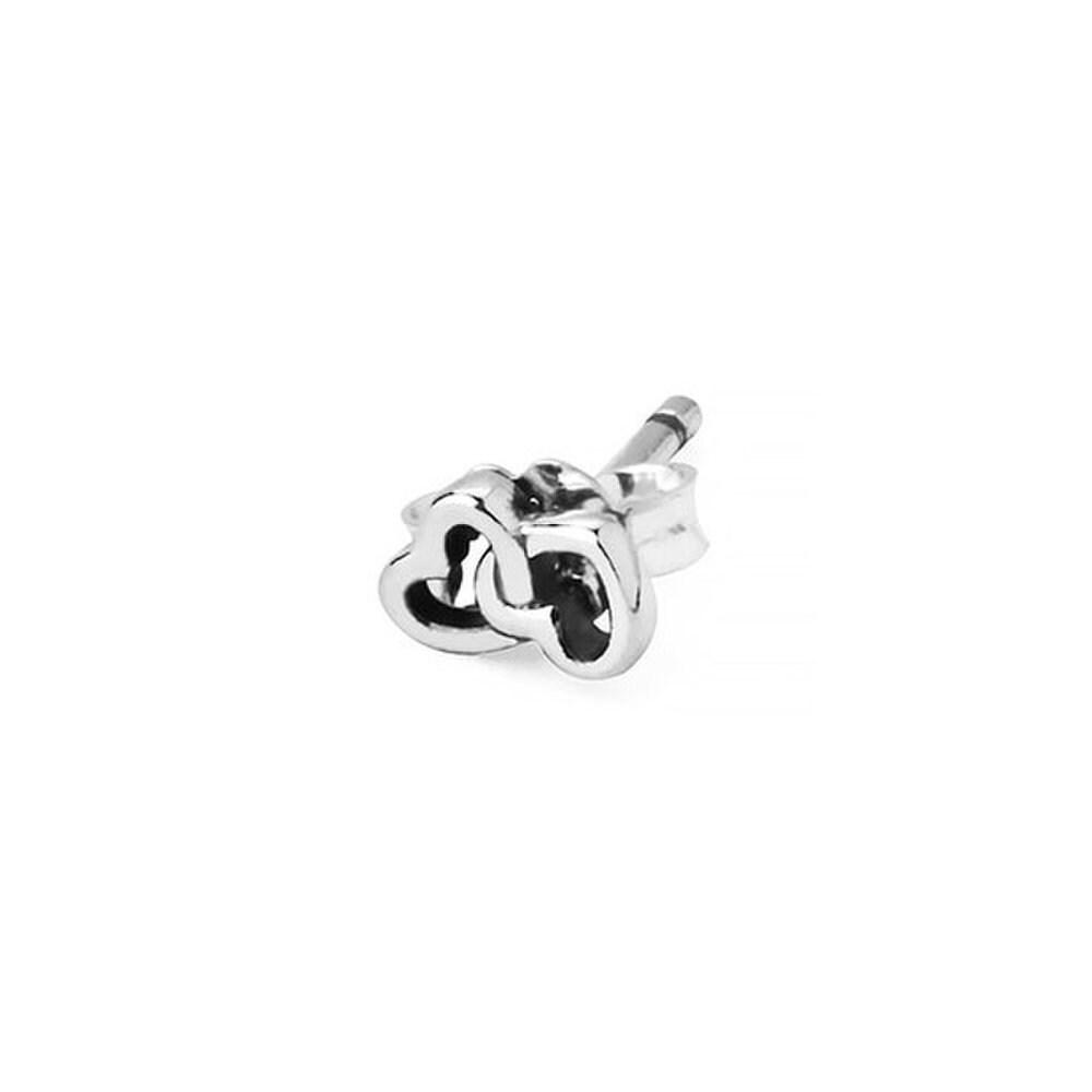 298543C00 Mi Chained Heart Single Stud Earrings