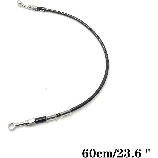 AN3 M10 Black Stainless Steel Braided Motorcycle Brake Line Oil Hose Pipe 360-degree rotatable Stainless Steel Fitting for Motocross Pit Dirt Street