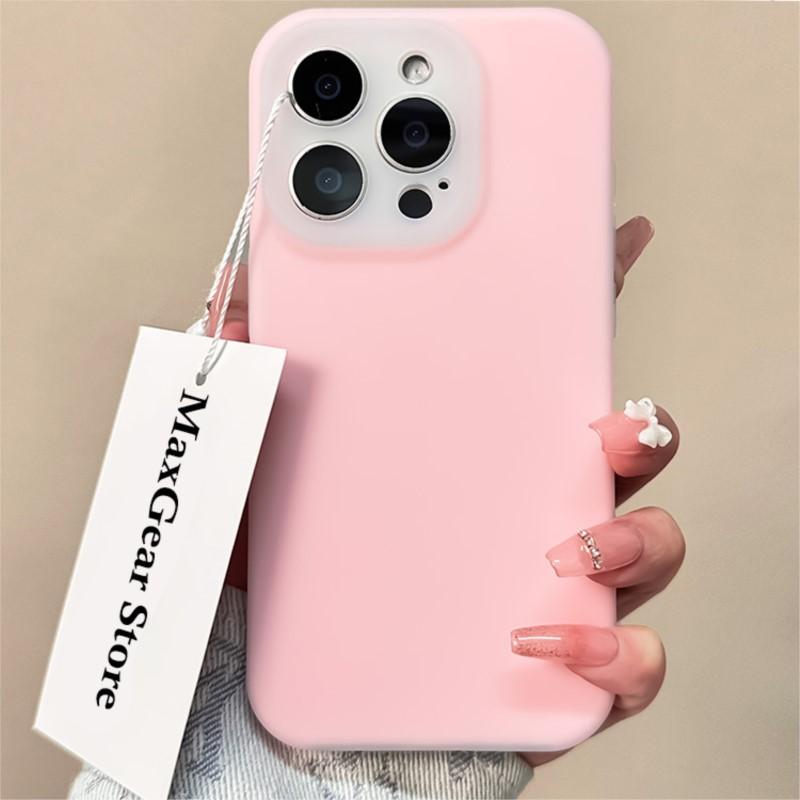 Candy Jelly Color Liquid Silicone Phone Case For iPhone 15 14 Plus 13 12 11 Pro Max Shockproof Bumper Matte Soft Cover