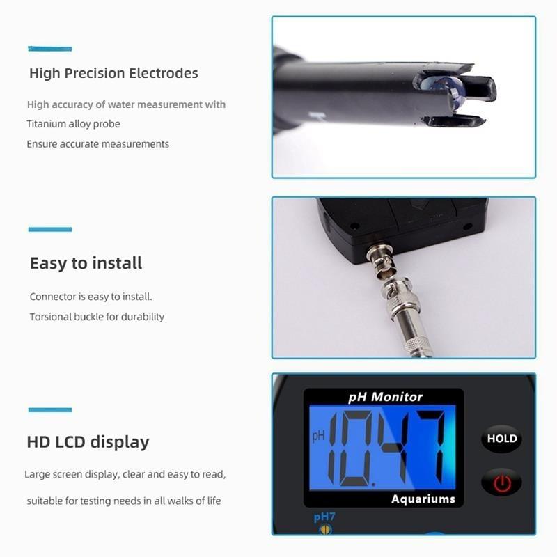 Aquarium Drinking Water Online PH Monitor Professional Accurate Water Quality Tester Digital Water Quality Analyzer PH Meter