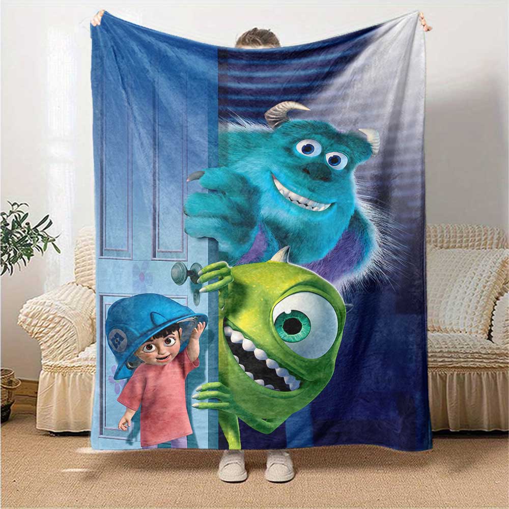 Monsters University Adventure Gift Blanket Soft Warm Cozy Great Picnics Four Seasons Multipurpose Digital Print Unique Gift for Family Camping Y7