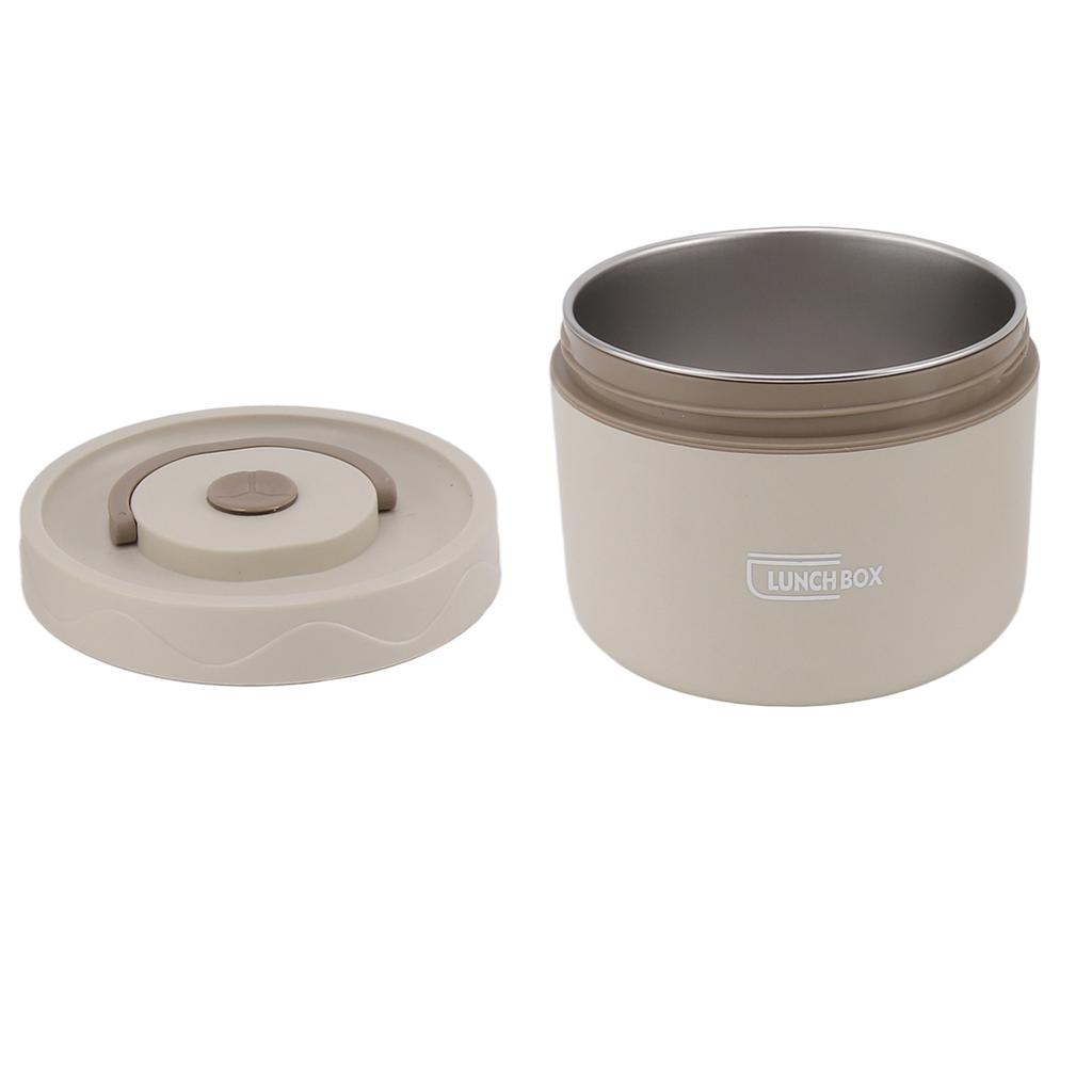 550ml Stainless Steel Insulated Bento Lunch Box Stackable 2 Tier Round Bento Lunch Box Stainless Steel Leakproof Food