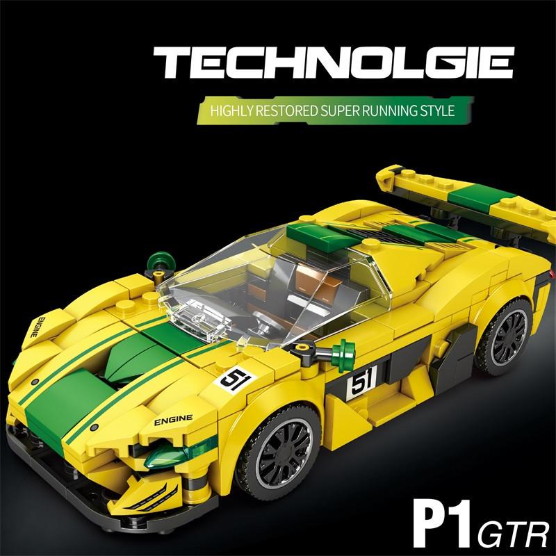 Non-Toxic 368Pcs City Technology Sports Car Building Blocks Moc Famous Racing Supercar Model Vehicle Bricks Children Toys Ideas Birthday Gifts