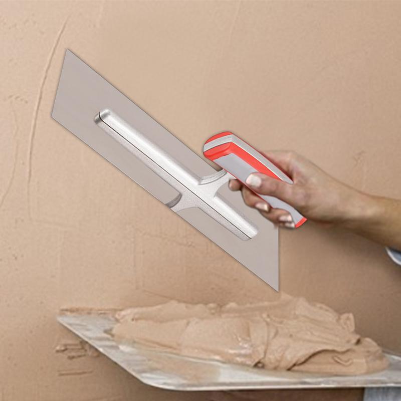 Plaster Finishing Trowel Comfort Grip Soft Handle Filling Spatula Plastering Trowel Drywall Trowels for Concrete Stucco Cement