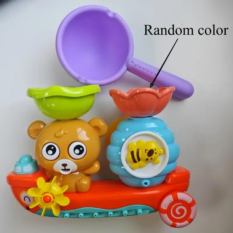 Cartoon Bear Spinning Water Toy Featuring a Cute Showering Bear Theme with Suction Cup Shower for Bath a Fun Toy Gift For kids