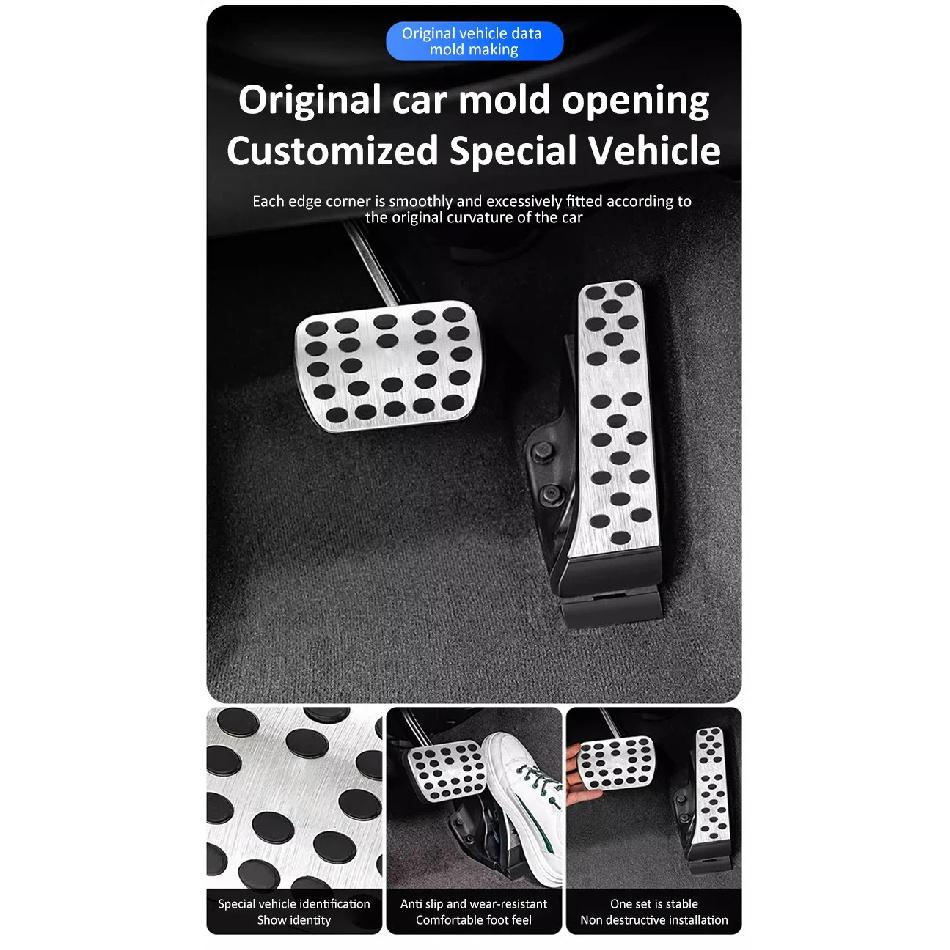 Car Foot Pedals for Land Rover Range Rover Sport L494 2013~2022 No Drilling Rest Accelerator Cover Alloy Tray Interior Acessorie