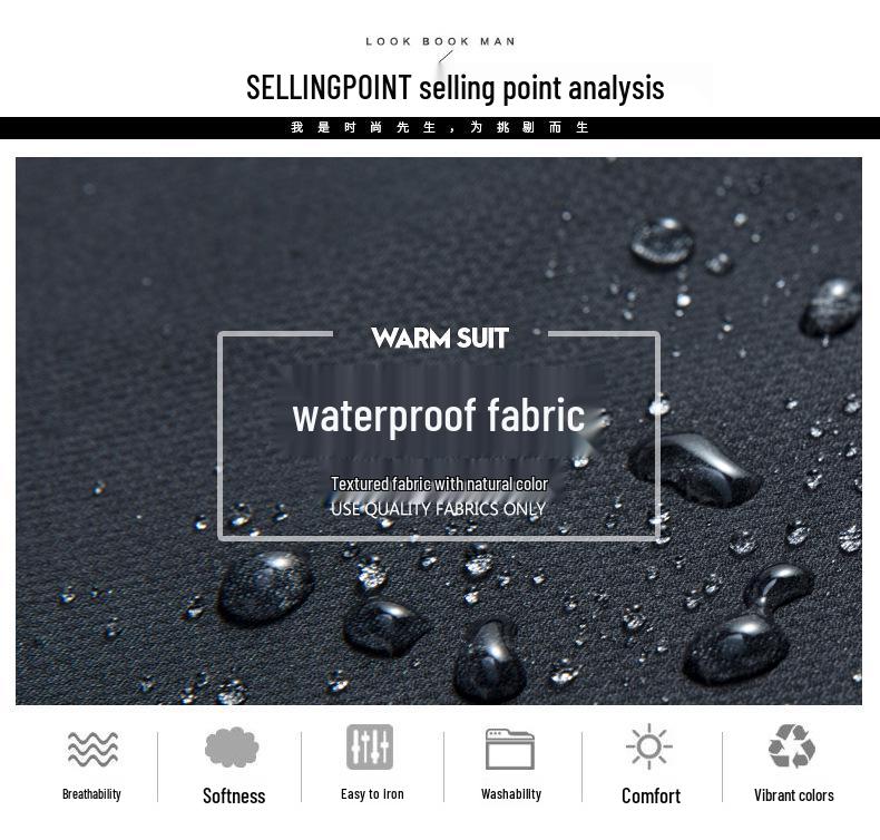 Hong Kong Style Color Block Waterproof Baseball Jacket - Men's Trendy Fashion for Spring & Autumn