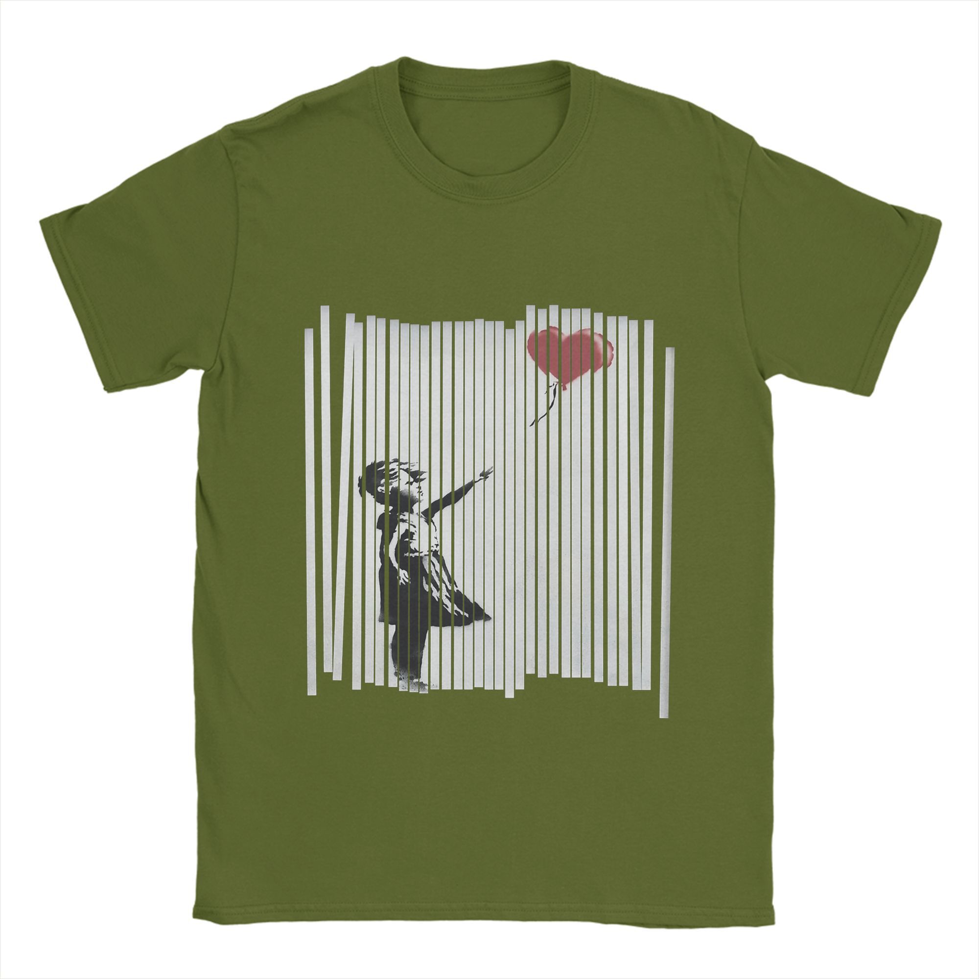 

Banksy T Shirt Summer Shredded Balloon Girl Novelty T Shirts Men Pure O-Neck Plus Size Clothing Short Sleeves Funny Tshirt 4XL