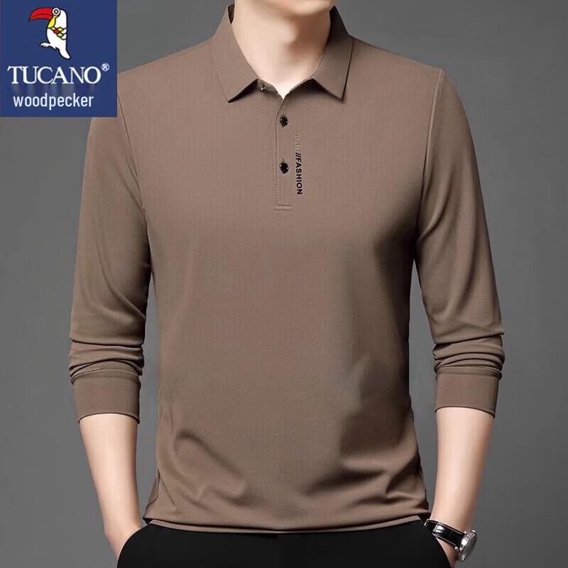 

TUCANO Men s Casual Outdoor Long Sleeve Polo T-Shirt L