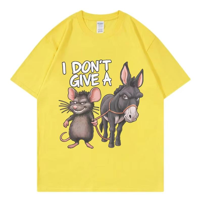 

Мне плевать Сарказм Смешная футболка Уличный тренд Мода Футболка с коротким рукавом Унисекс Повседневная Свободная Хлопковая футболка 4XL