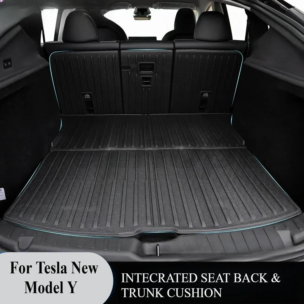 For Tesla Model Y Highland Juniper 2026 all-in-one TPE Trunk mat Luggage mat Four Seasons Waterproof Non-slip Design Floor Mats