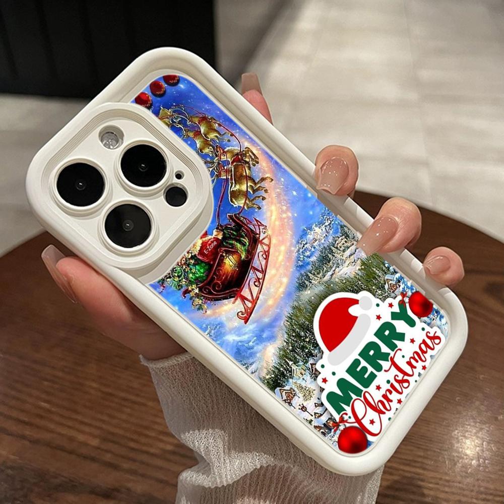 Měkké pouzdro Sky Eye Ladder pro Samsung A06 A15 A25 A35 A55 A14 A24 S23 S24 FE Všechny modely Samsung Pouzdra na telefon NY41 Vánoční stromeček Santa Claus