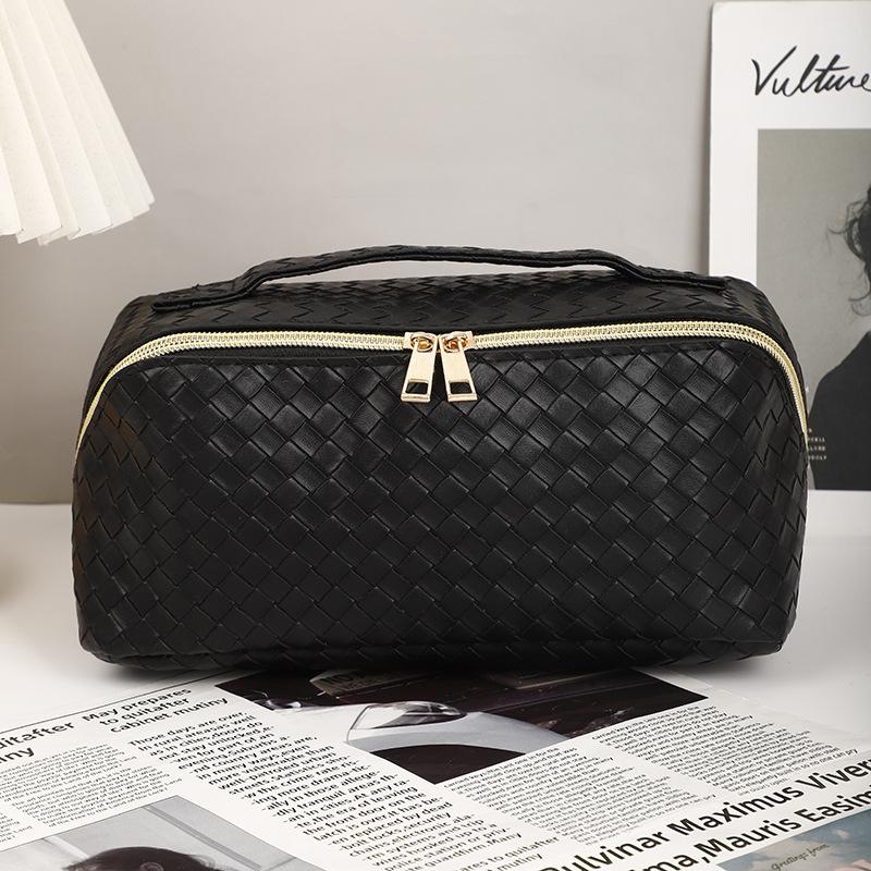 

Кожаная дорожная косметичка большой вместимости, портативный женский косметичка, водонепроницаемый многофункциональный органайзер для туалетных принадлежностей, сумка для хранения