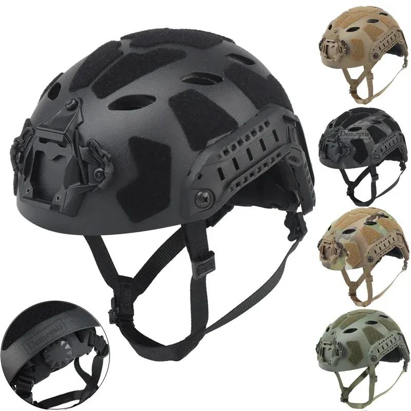 Casco Tattico Veloce Airsoft Giochi CS Caschi Sport Outdoor Caccia Tiro Paintball Protezione Testa