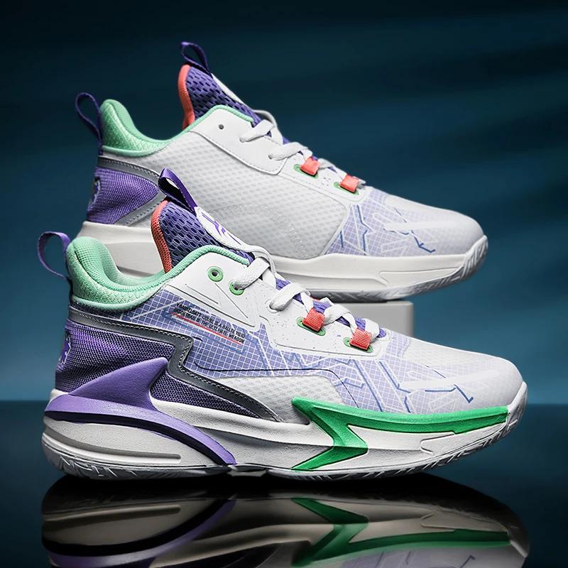 Men's Shoes Spring 2025 New Trend Sports Basketball Shoes Casual All-in-one Breathable Deodorant Thick Soled Men's Running Shoes