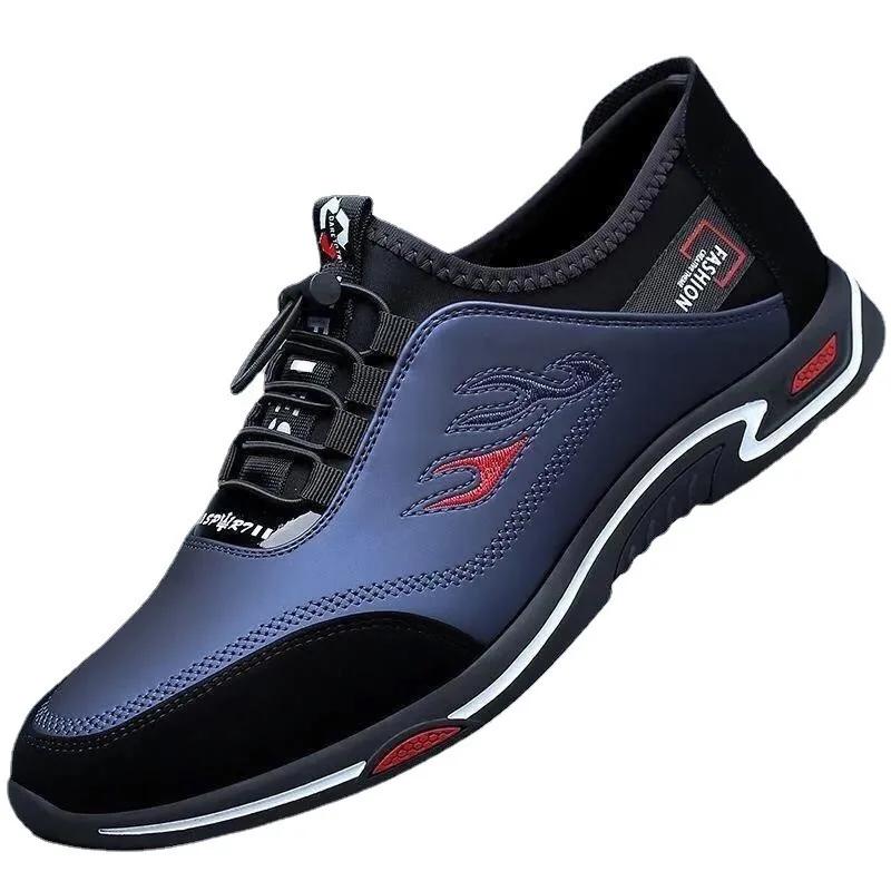 Men's Business Casual Breathable Anti-odor Leather Shoes Fashionable Soft Sole Work Driving Shoes Men's Lightweight Cloth Shoes