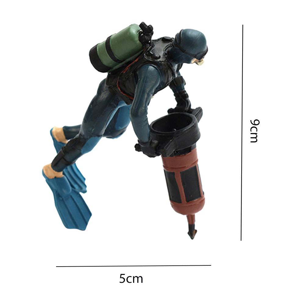 Miniature Diver Figure Diving Model Action Figure Miniature Sea Animal Model Ornaments Aquarium Decor Fish Tank Figurine Decor